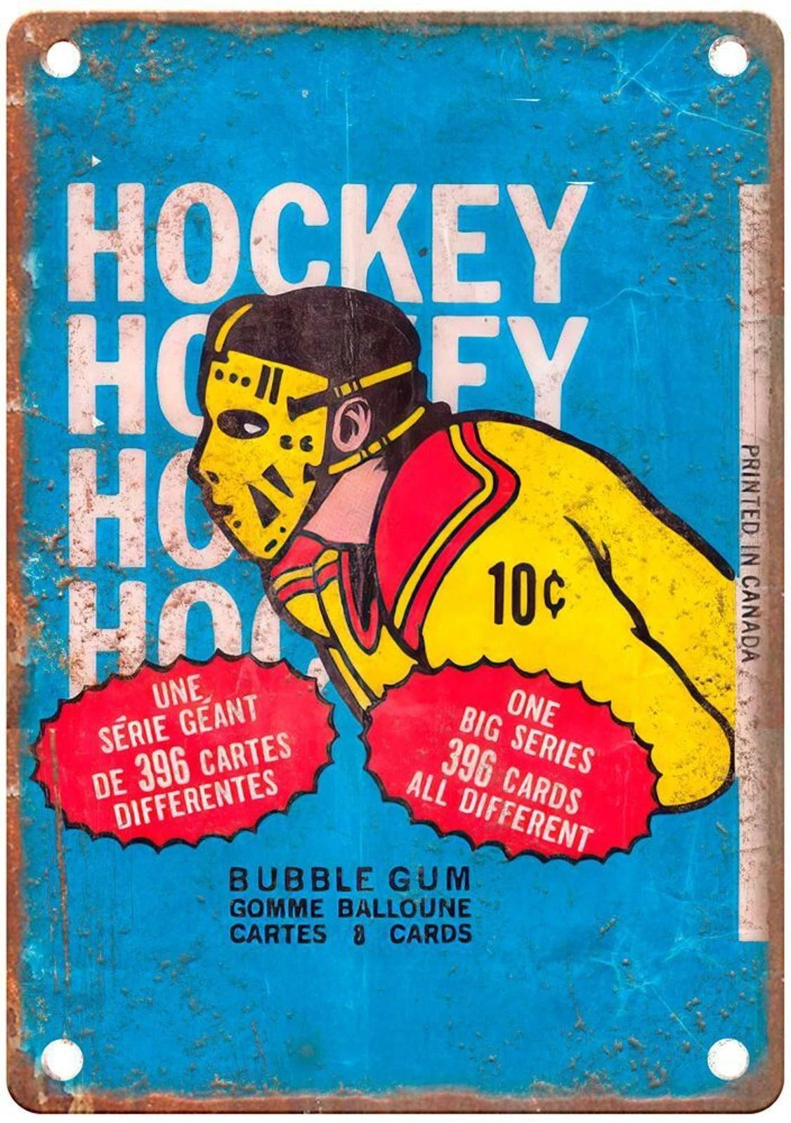 Hockey Bubble Gum Cards Sign — product artwork