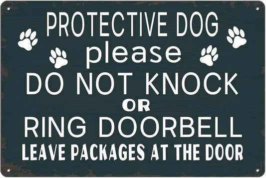 Tin Please Do Not Knock or Ring Doorbell Aluminum Sign — product artwork