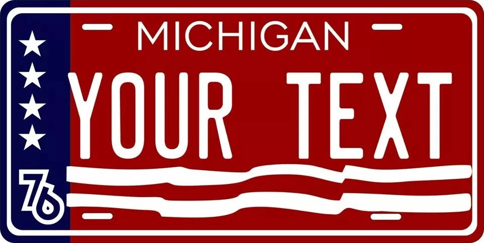 Michigan 1976 Personalized Replica License Plate — product artwork