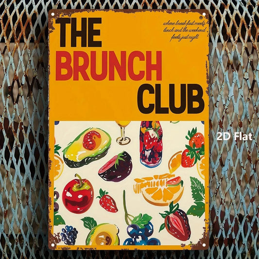 The Brunch Club Weekend Food Spotlight Aluminum Sign — product artwork