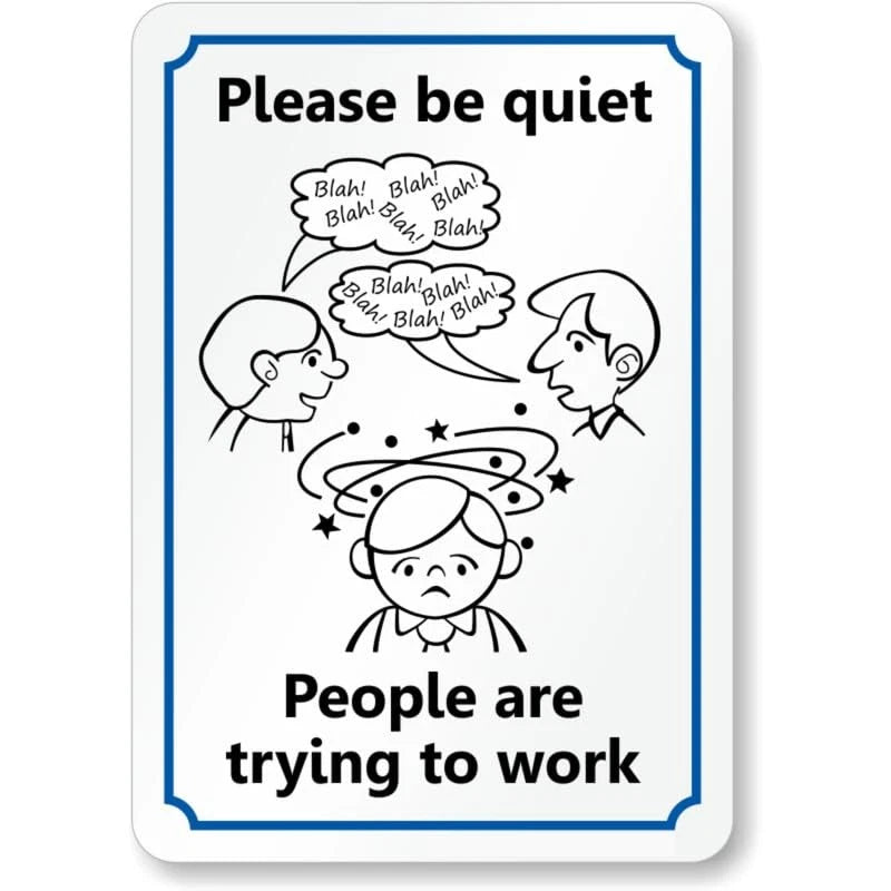 Please Be Quiet Aluminum Sign — product artwork