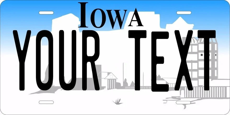 Iowa 1996 Personalized Replica License Plate — product artwork