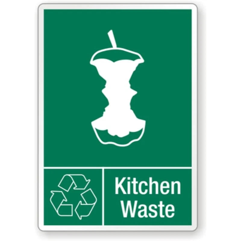 Kitchen Waste Recycling Aluminum Sign — product artwork