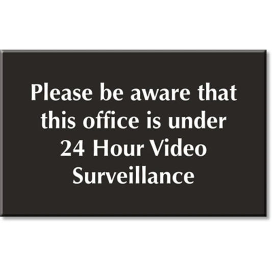 Office Under Video Surveillance Aluminum Sign — product artwork