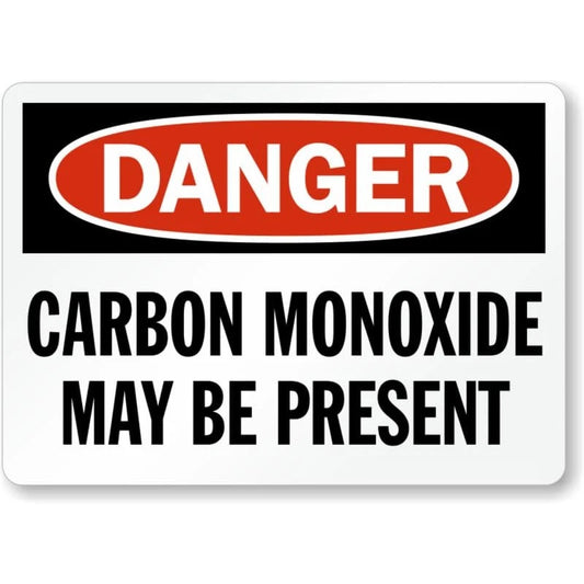 Carbon Monoxide Danger Aluminum Sign — product artwork