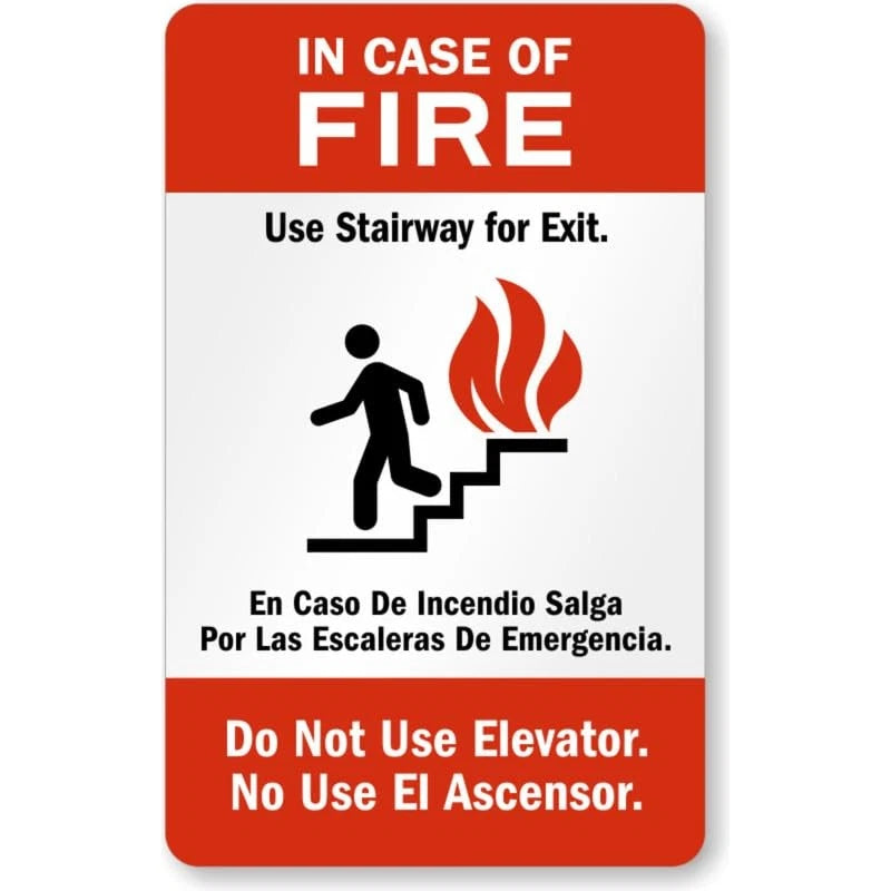 Case of Fire Rust Resistant Aluminum Sign — product artwork