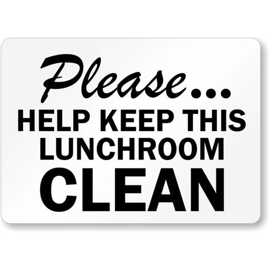 Cafeteria Rectangular Clear Finish Aluminum Sign — product artwork