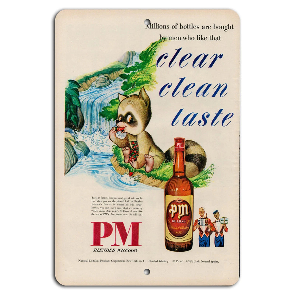 Vintage Whiskey Retro Industrial Aluminum Sign — product artwork