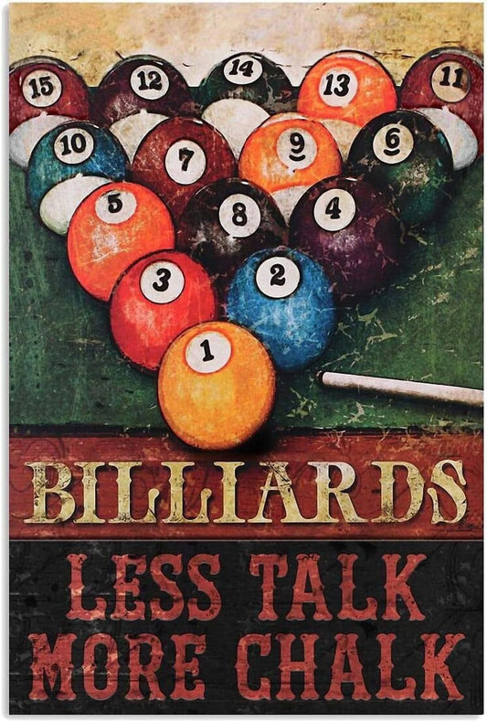 Vintage Billiards Lovers Club Funny Aluminum Sign — product artwork