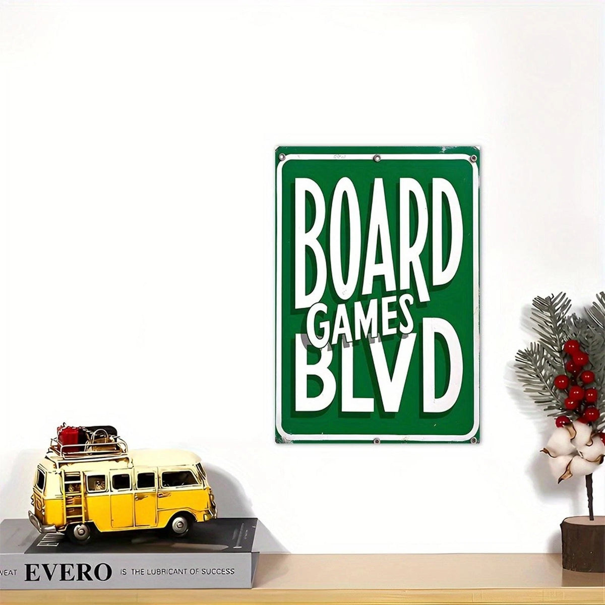 Board Games Funny Vintage Street Aluminum Sign — product artwork