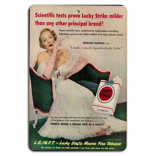 Vintage Lucky Strike Retro 1950s Art Aluminum Sign — product artwork