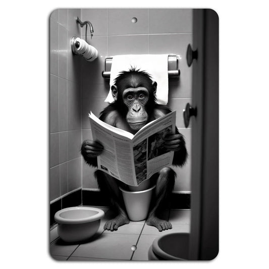 Bathroom Humor Monkey Business Vintage Aluminum Sign — product artwork