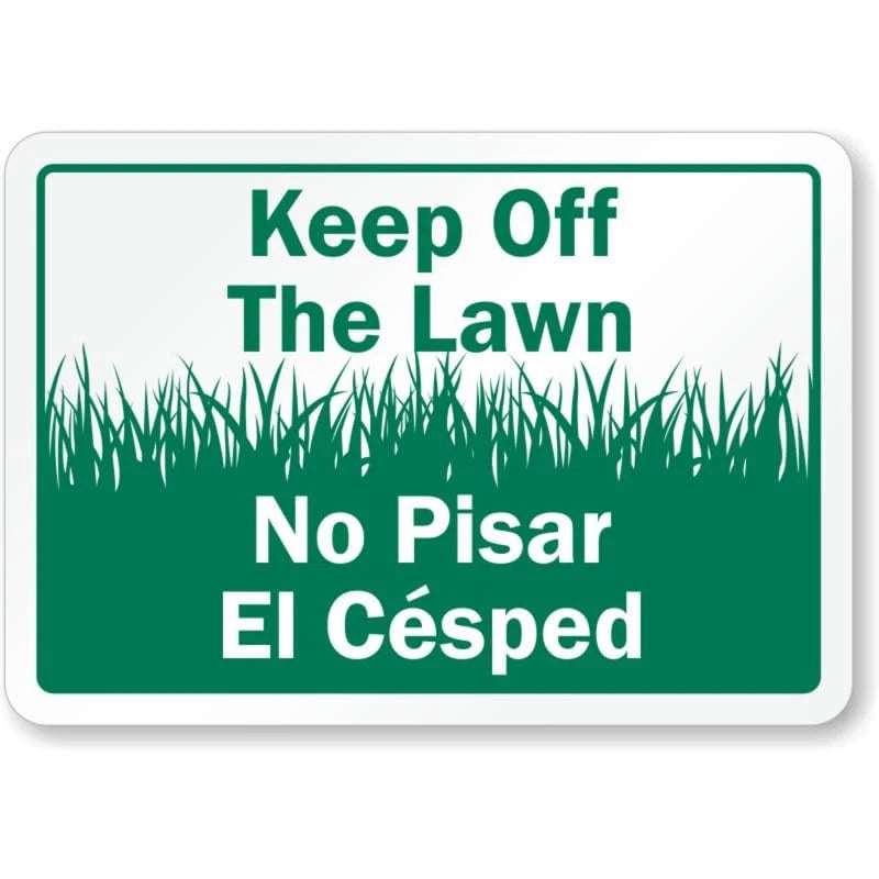 Keep Off the Lawn No Pisar El Cesped Sign — product artwork