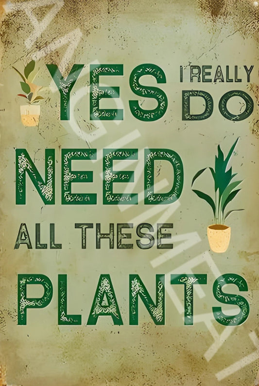 Funny Plant Gift Idea Humor Aluminum Sign — product artwork