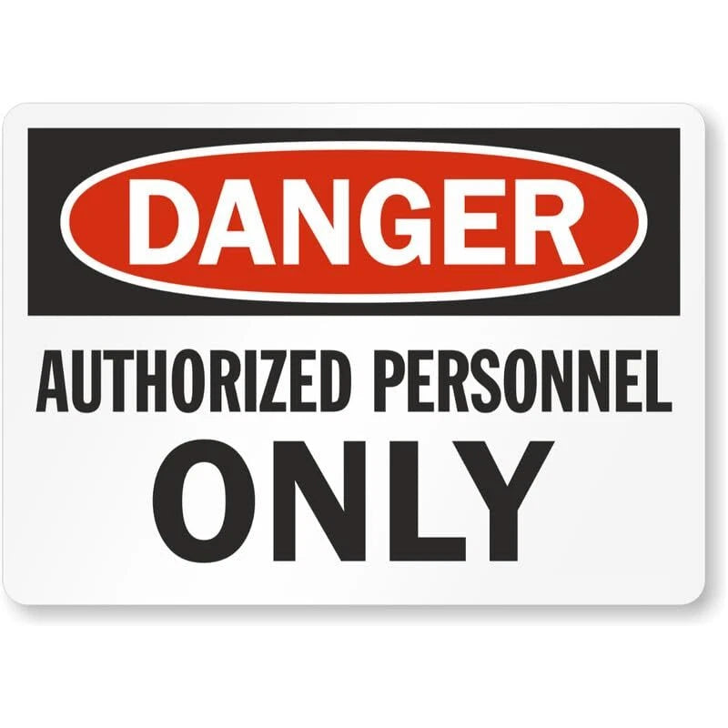Authorized Personnel Construction Area Aluminum Sign — product artwork