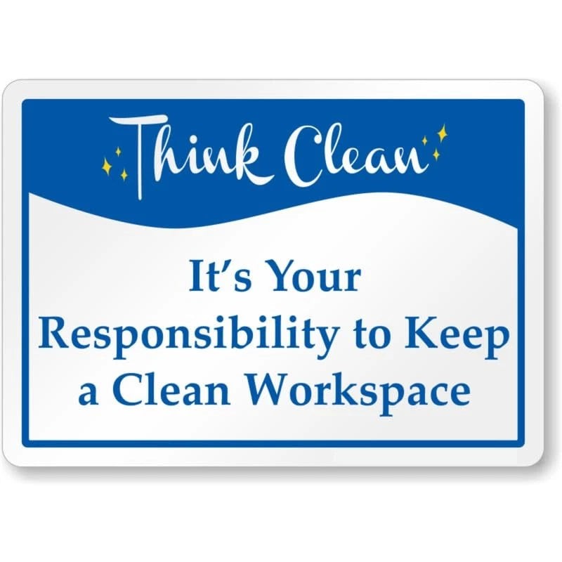 Its Your Responsibility Think Clean Aluminum Sign — product artwork