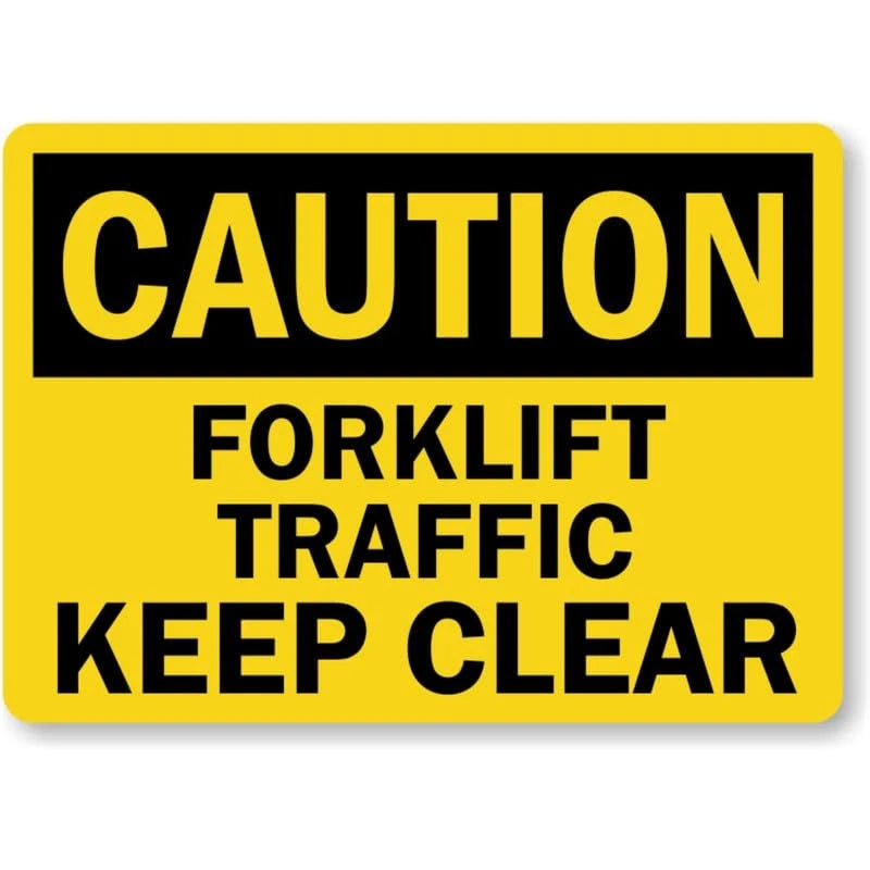 Forklift Traffic Clear Caution Aluminum Sign — product artwork