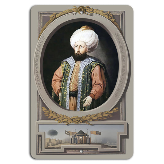 Ottoman Sultan Mehmet I Historical Aluminum Sign — product artwork