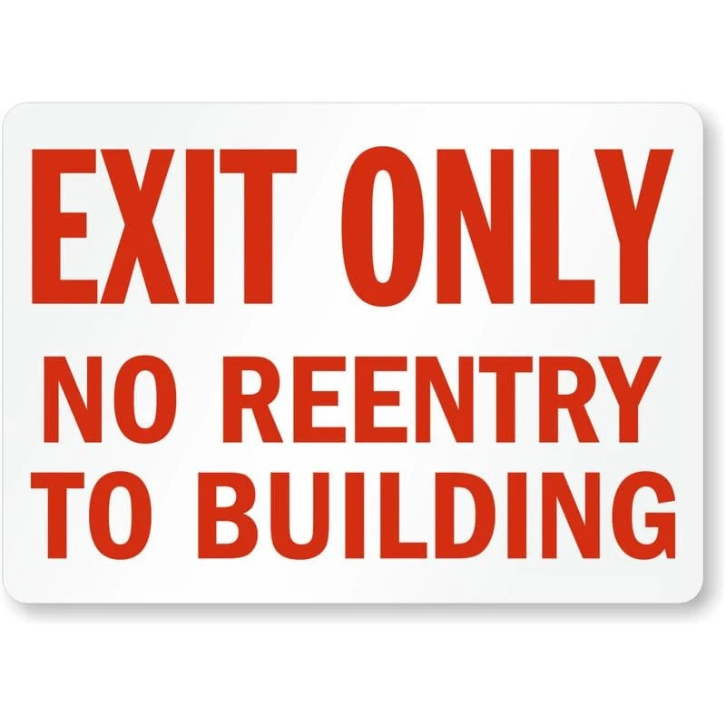 Emergency Exit Business Aluminum Sign — product artwork