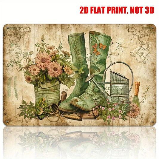 Garden Funny Floral Aluminum Sign — product artwork