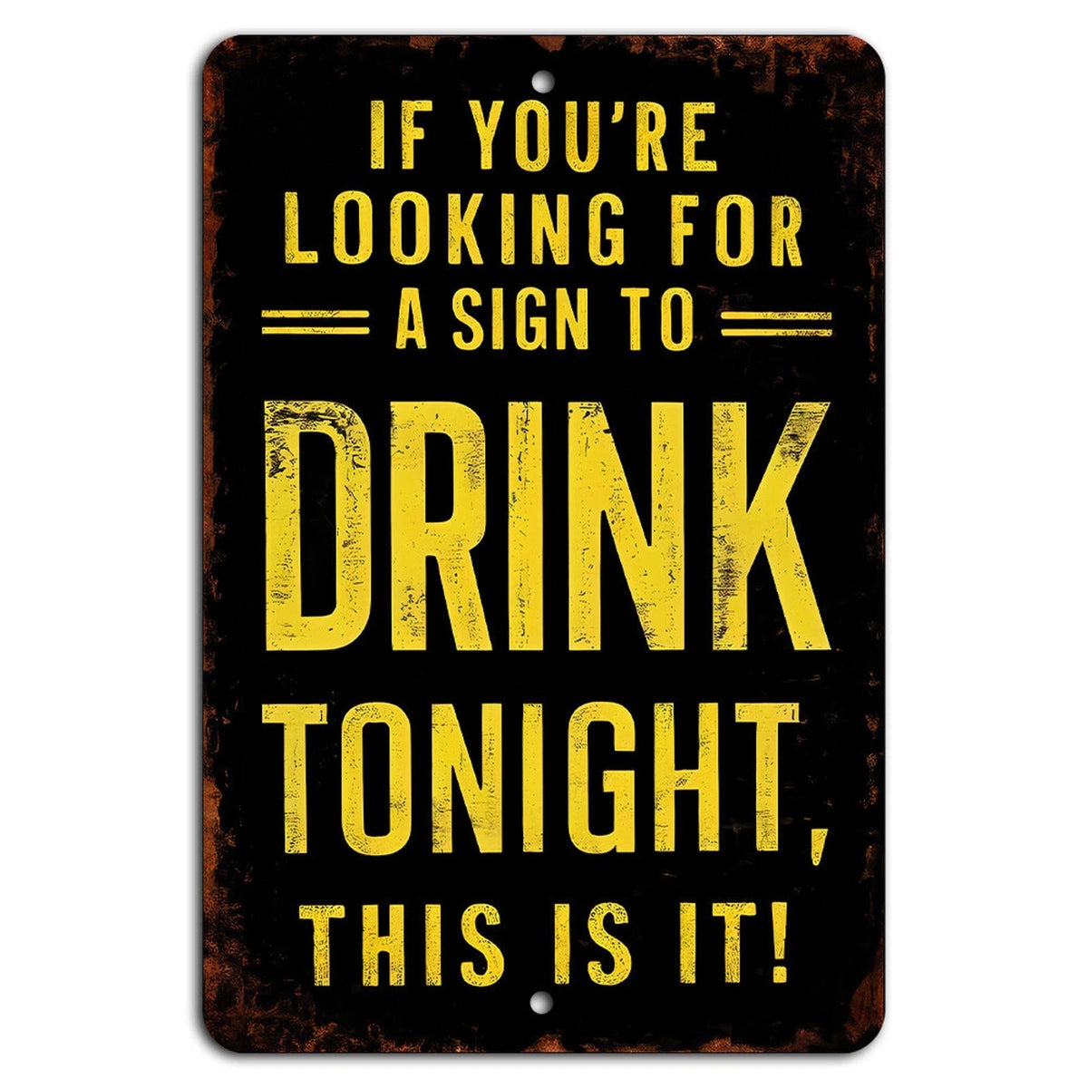 Funny Bar Vintage Rustic Farmhouse Aluminum Sign — product artwork