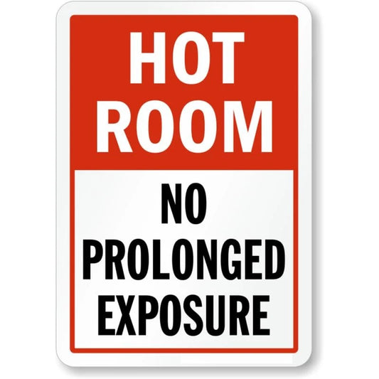 Hot Room Food Safety Aluminum Sign — product artwork