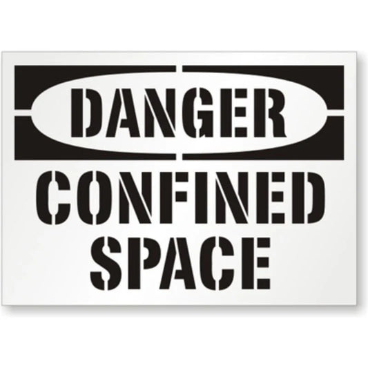 Confined Space Warning Sign — product artwork