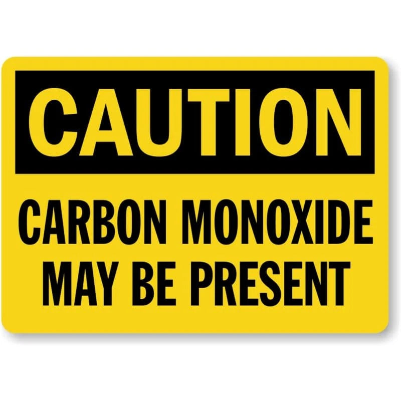 Carbon Monoxide Caution Aluminum Sign — product artwork