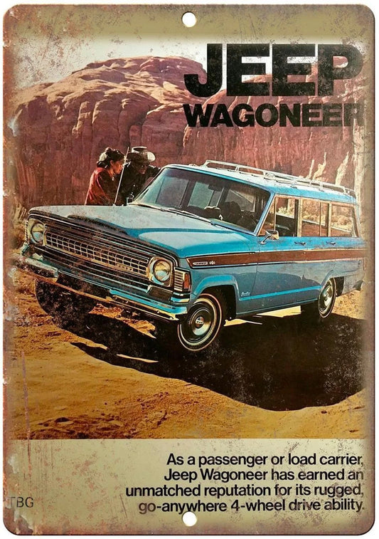 Jeep Wagoneer Rugged 4-Wheel Drive Vintage Sign — product artwork
