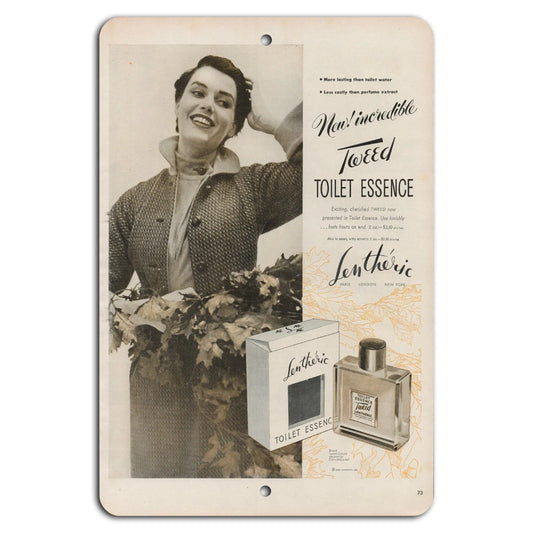 Vintage Tweed Perfume Retro Glamour Aluminum Sign — product artwork