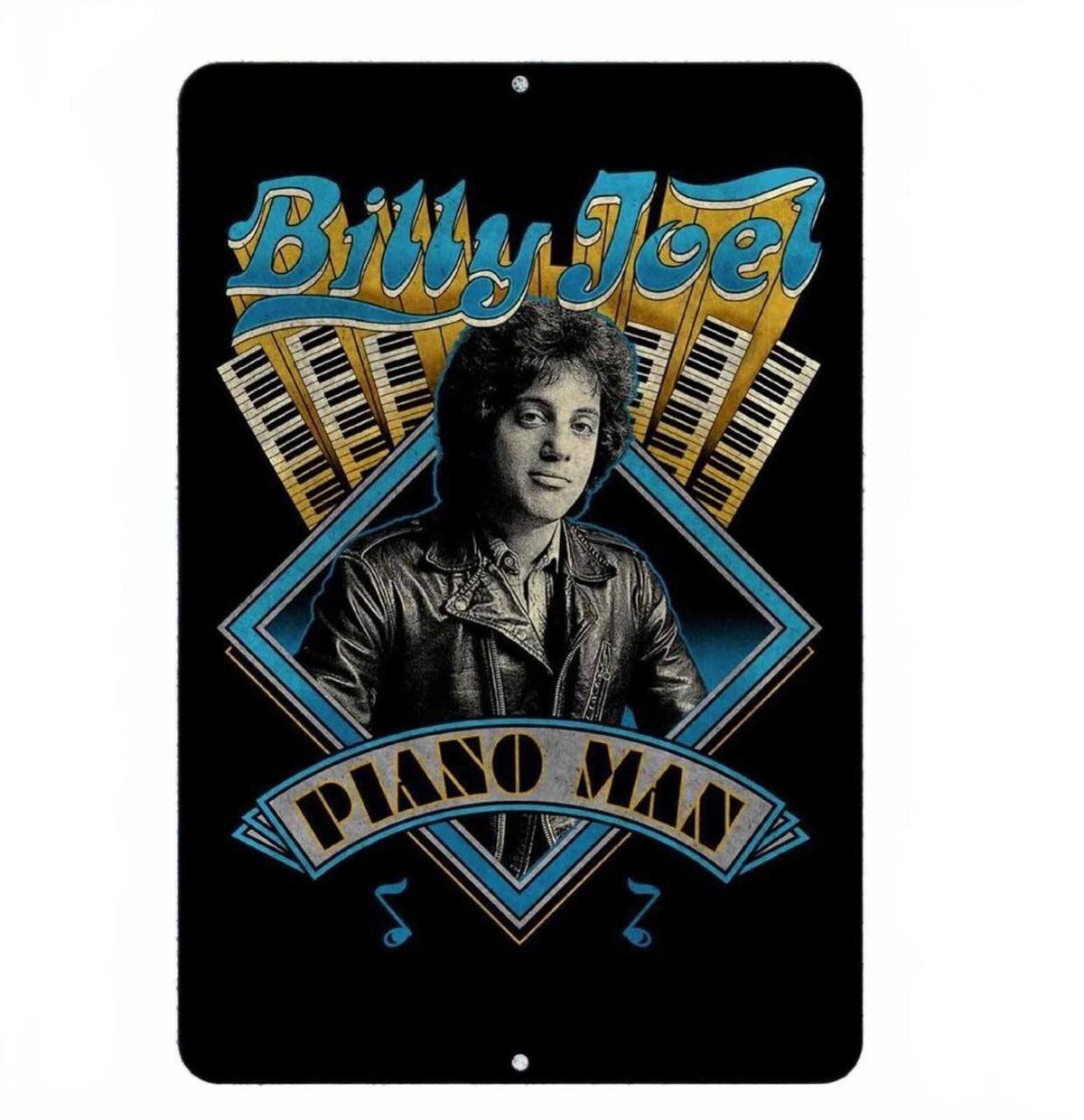 Piano Man Retro Garage Man Cave Aluminum Sign — product artwork