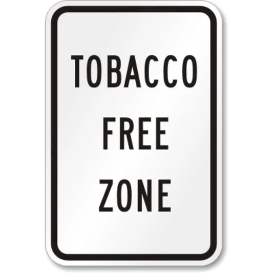 Tobacco Free Zone School Aluminum Sign — product artwork