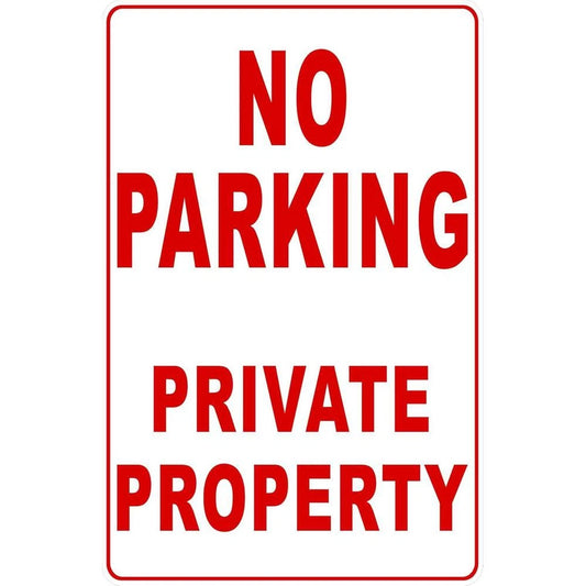 No Parking Private Property Sign — product artwork