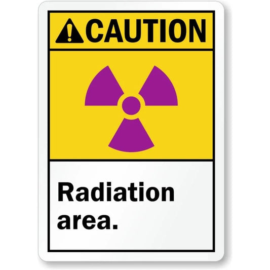 Radiation Area Caution Ansi Aluminum Sign — product artwork
