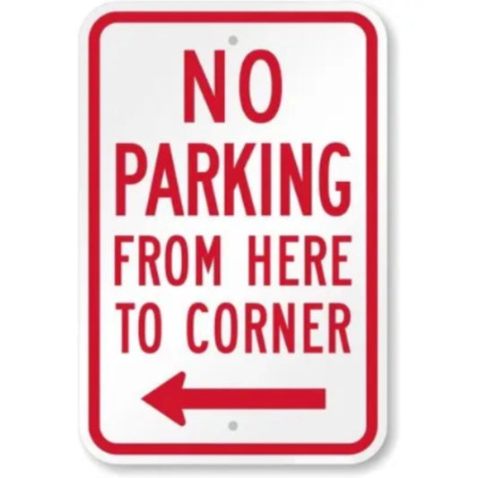 Left Arrow Aluminum Sign — product artwork