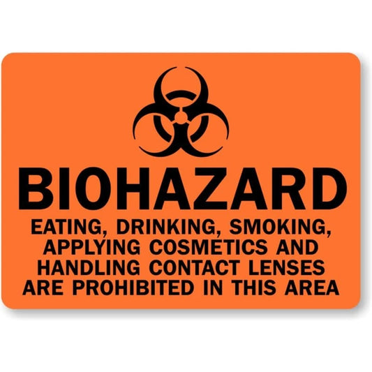 Biohazard Eating Design Rust Resistant Aluminum Sign — product artwork