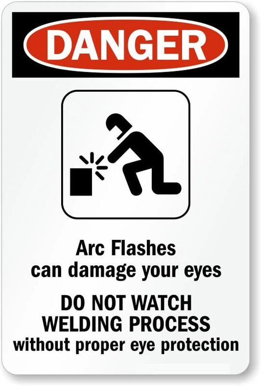 Arc Flash Warning Industrial Safety Aluminum Sign — product artwork