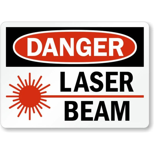 Laser Beam Danger Aluminum Sign — product artwork