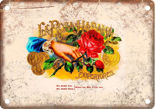 Cigar Box La Rosa Habana Aluminum Sign — product artwork