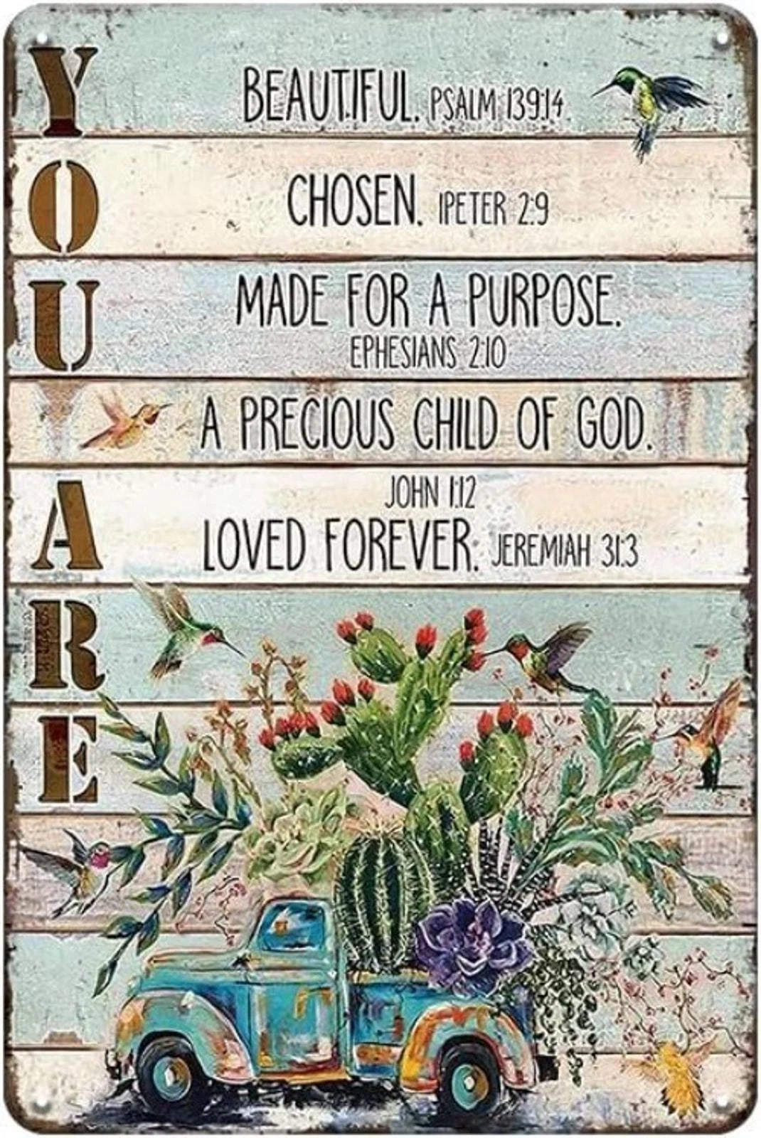 Bible Blessed for Funny Garden Aluminum Sign — product artwork