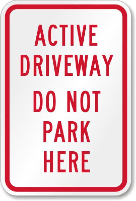 Driveway Active Driveway Aluminum Sign — product artwork