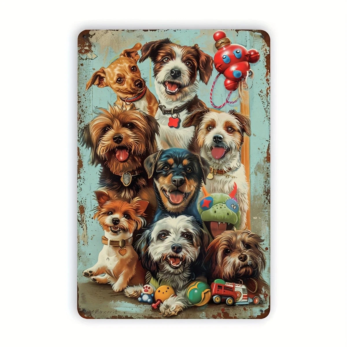Vintage Dog Retro Pet Themed Aluminum Sign — product artwork