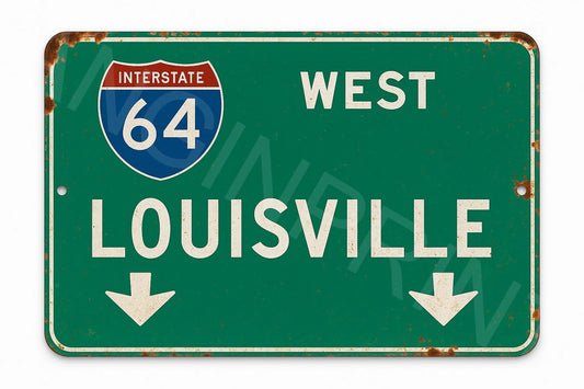 Highway Interstate 64 Louisville Aluminum Sign — product artwork