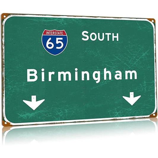 Vintage Signs Birmingham Funny Retro Aluminum Sign — product artwork
