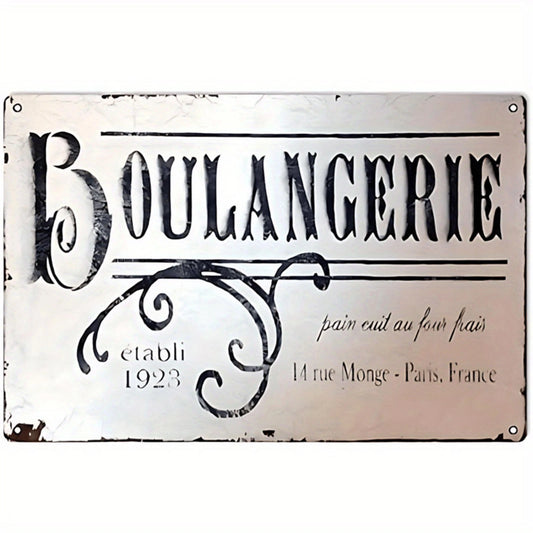 French Boulangerie Rustic Kitchen Funny Aluminum Sign — product artwork
