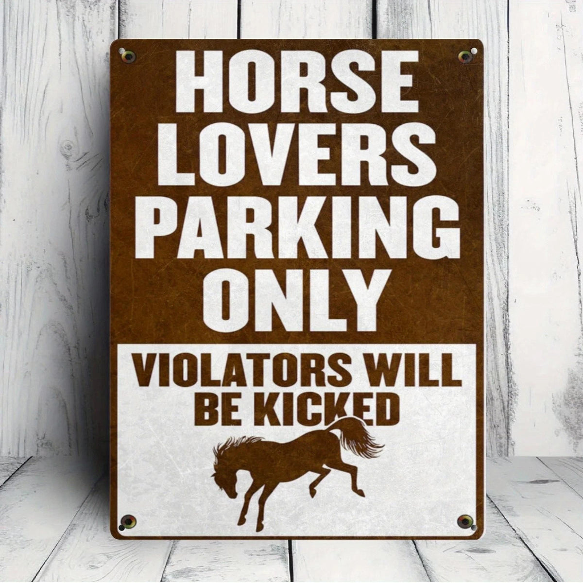 Horse Lover Vintage Distressed Handmade Funny Aluminum Sign — product artwork