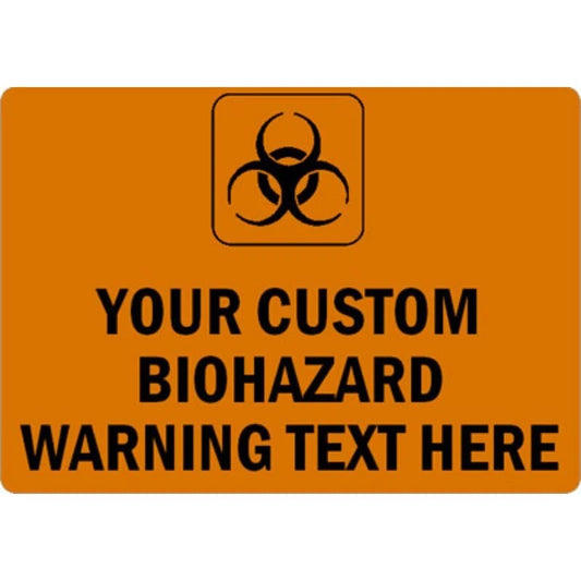 Biohazard Warning Custom Aluminum Sign — product artwork