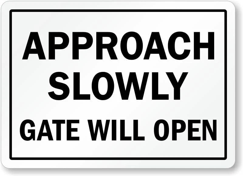 Door Open Gate Safety Aluminum Sign — product artwork