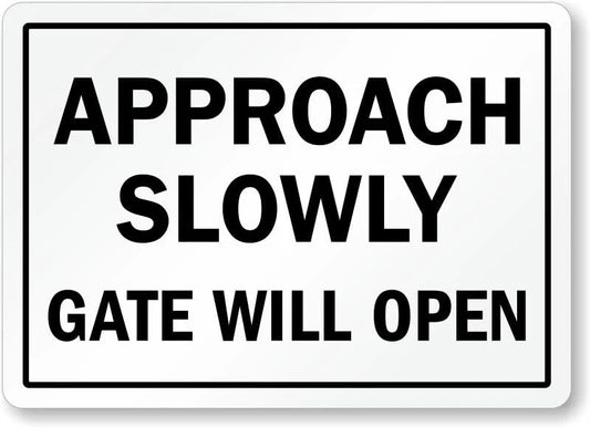 Door Open Gate Safety Aluminum Sign — product artwork