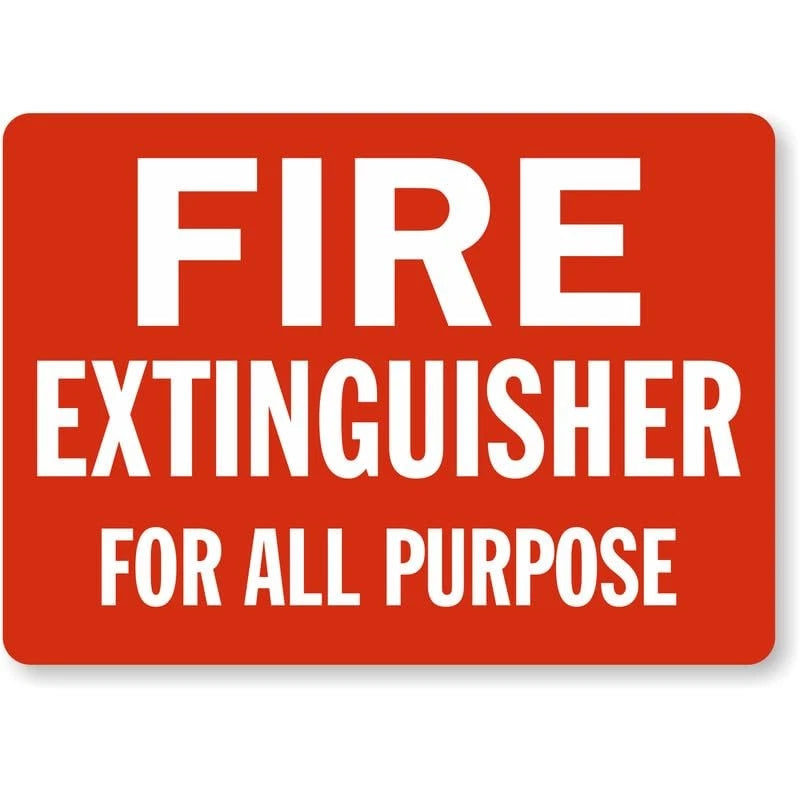 Fire Extinguisher for All Purpose Aluminum Sign — product artwork